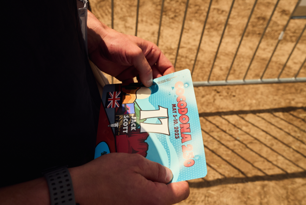 Jack Scott's race number for Cocodona 250.
